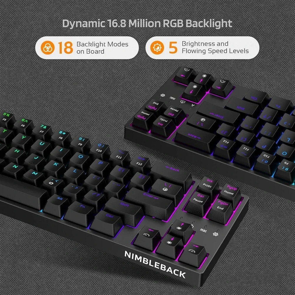 LTC NB681 65% RGB Mechanical‎ Keyboard – Hot-Swap Brown Switch, 68 Keys, Black